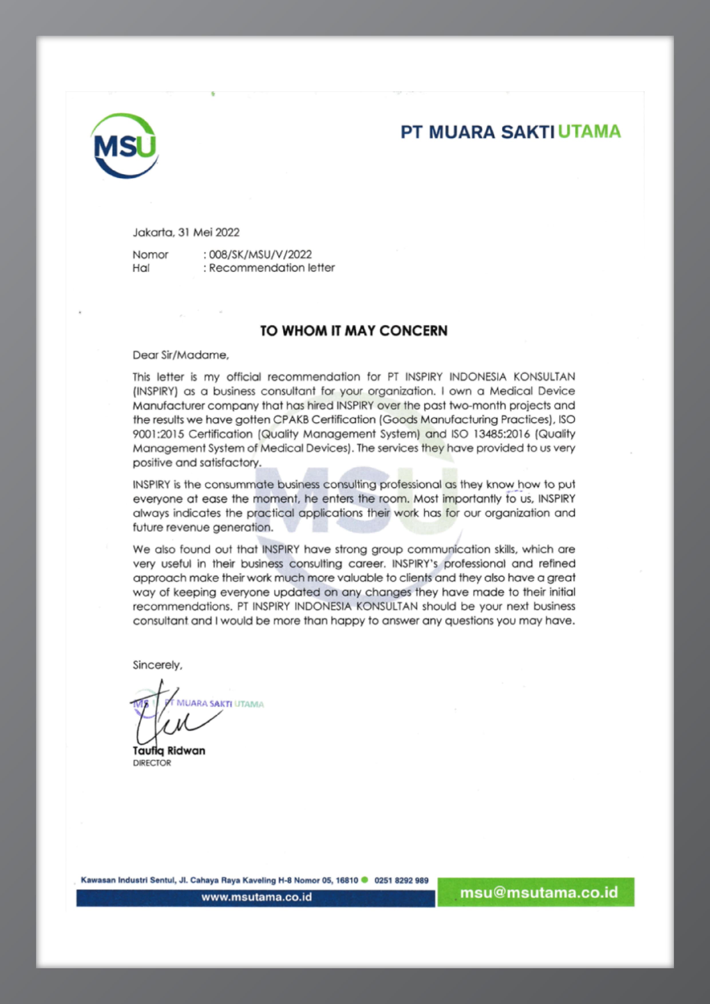 letter 8